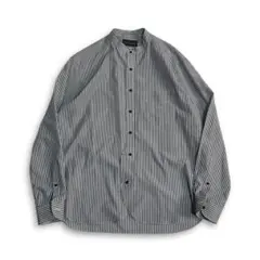 80s ISSEY MIYAKE 筆タグ ノーカラー ストライプ 長袖 シャツ - メルカリ