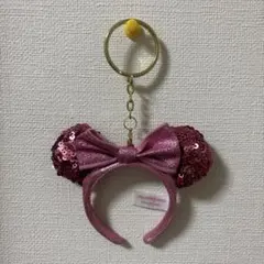 東京ディズニーリゾート ミニーマウス耳型キーホルダー