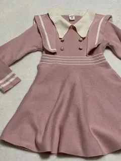 SHEIN キッズ ニットワンピース ピンク 4Y