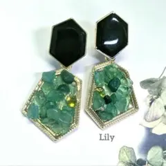 ✨ 緑 18KGP SV925 ヴィンテージ ピアス エレガント レトロ