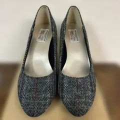 グレー ツイード プレーンパンプス　クロッシーCLOSSHI ハリスツイード4Lのサムネイル