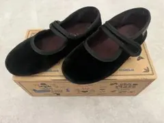 【美品】Cienta バレエシューズ　ベロア NEGRO 28