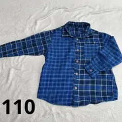 UNIQLO チェック柄 長袖シャツ 110