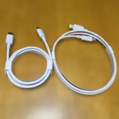 ホワイト Type-Cケーブル　1m　2本セット
