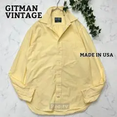 USA製【ギットマンヴィンテージ】オックスフォードシャツ イエロー ゆったり
