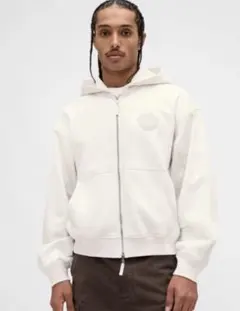 GAP 新作リラックスフィット ジップアップパーカー ホワイト