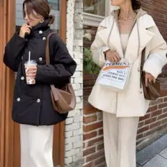 BLATE スタンドカラー・テーラード中綿ジャケット　エクリュ