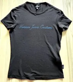 VERSACE JEANS COUTURE ブラック ロゴ Tシャツのサムネイル