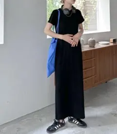 新品未使用タグ付き【feepur】カットリブハーフスリーブワンピース 2Tサイズ