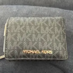MICHAEL KORS ミニ財布 黒 合成皮革