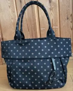 agnes b.VOYAGE ドット柄 ブラック トートバッグ