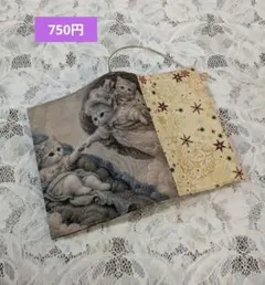 ハンドメイド　文庫本　ブックカバー　文庫本カバー　絵画　猫