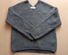 B:MING by BEAMS Vネックニットセーター グレー