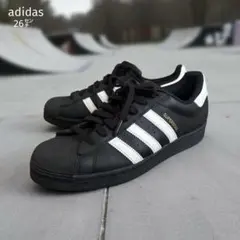 美品✨ アディダス スーパースター （26） ブラック adidas スニーカー