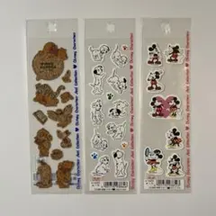 【平成レトロ】ディズニー シール 3枚セット 当時物 プーさん コルクシール