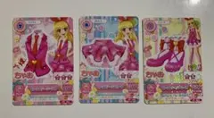アイカツカード ピンクステージコーデ 3枚セット