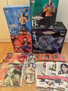 ワンピース 一番くじ　ラストワン　エネル　ルフィ　クロコダイル　フィギュアセット