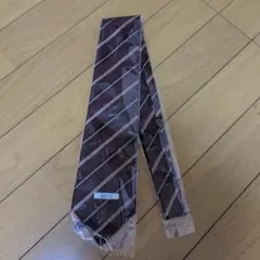 HANECTONE 茶色 ストライプ ネクタイ