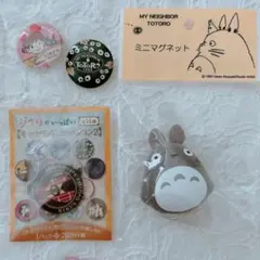 新品未使用 ジブリ となりのトトロ マグネット 缶バッジ 魔女の宅急便 キキ