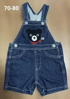 DOUBLE.B デニムオーバーオール 70-80