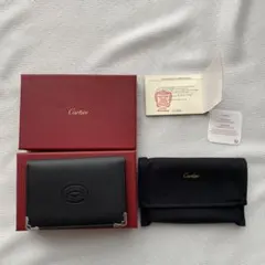 Cartier 名刺入れ ブラック レザーのサムネイル