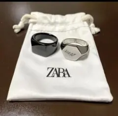 2点セット✨ZARA ザラ　リング　指輪　メンズ　レディース　ユニセックス