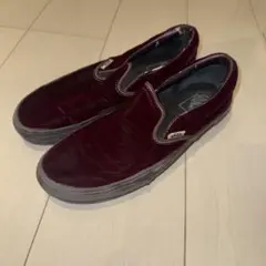 vans スリッポン　ベロア