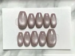 『サイズ変更可』　ネイルチップ　マグネット　ワンカラー　ラベンダー