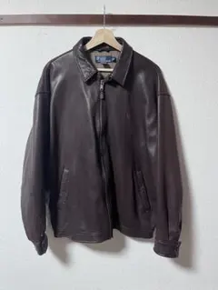 ラルフローレン　スイングトップ　レザージャケット　XL ブラウン