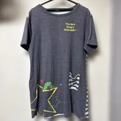 はらぺこ青虫Tシャツ2L〜3Lレディースグレーポケットあり