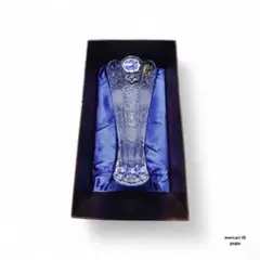 ボヘミアガラス カット花瓶 箱付 花器