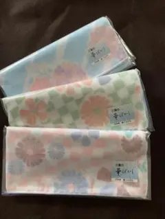 ハンカチ　三重合　綿100%  日本製