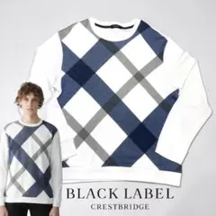 【美品】ブラックレーベル クレストブリッジ　25ss　チェック　コットンニット