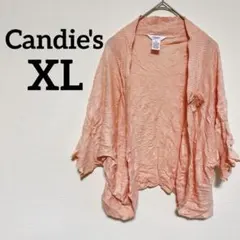 １点もの✨️Candie's 【XL】ピンク カーディガン ボレロ 長袖 5分袖