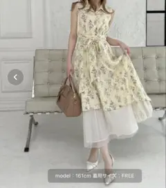tocca スプリングガーランドドレス 花柄ノースリーブ ワンピース
