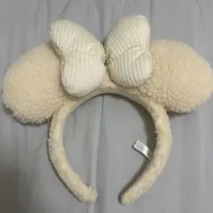 ディズニー★カチューシャ モコモコ ホワイト 白