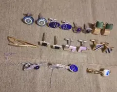 ア196/カフス7セット＋タイピン4本まとめ売り メンズアクセサリー