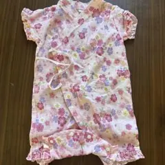 花柄ベビー甚平 ロンパース　マザウェイズ
