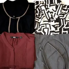 コーデ売り　キレイ系 ブラウス ３枚＋ タイトスカート　仕事着　通勤 まとめ売り