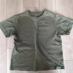 GU 半袖Tシャツ カーキ 140cm