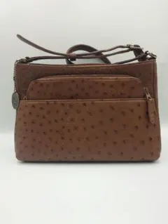 極美品】JRA認定 セレンシー オーストリッチ ショルダーバッグ 