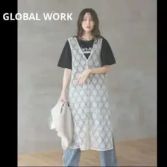 美品GLOBAL WORK　グローバルワーク　レース2WAYワンピース　レディー