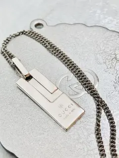 超美品】GUCCI ペンダント トップ925＋社外喜平チェーン 男女兼用