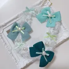 トレカケースデコ 緑くすみカラー