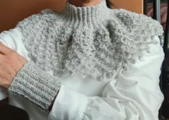 ネックウォーマー&リストウォーマー　ライトグレー