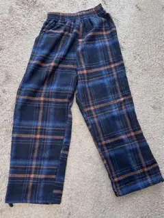 チェックパンツ　ワイドパンツ　Mサイズ
