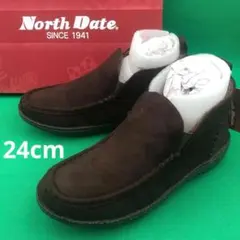 ノースデイト　レディース　スエード　ショートブーツ　24cm【新品】防寒 撥水