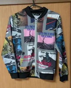 グラフィック ジップアップジャケット