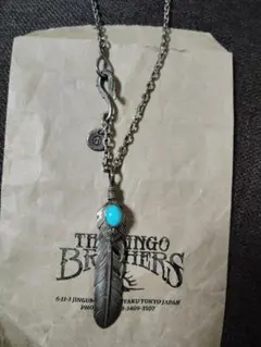 THE BINGOBROTHERSターコイズフェザーネックレスビンゴブラザーズ