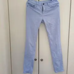 coen EASY DENIM SKINNY ライトブルー Sサイズのサムネイル